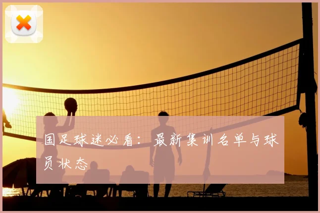国足球迷必看：最新集训名单与球员状态