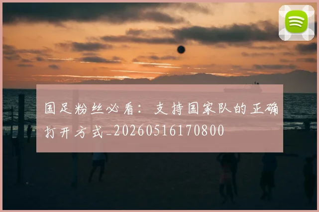 国足粉丝必看：支持国家队的正确打开方式_20260516170800